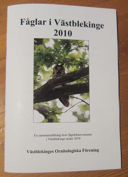 Faglar i vastblekinge 2010